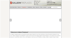 Desktop Screenshot of galleonfireplaces.co.uk